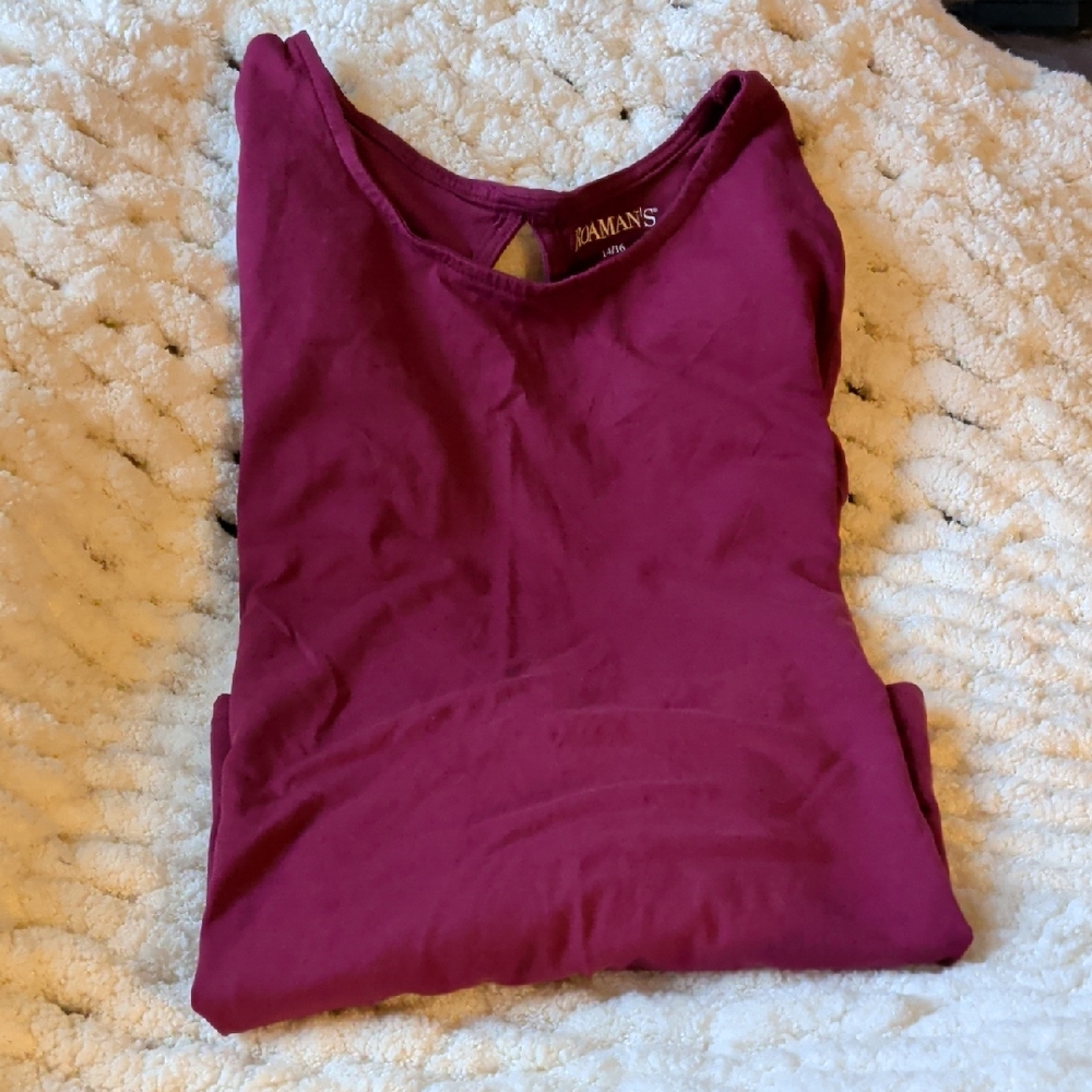 Roaman's Deep Burgundy Blouse